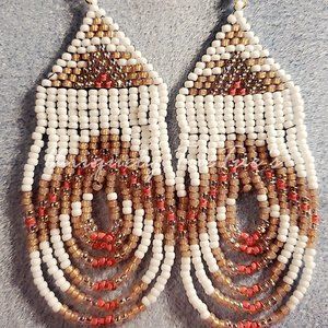beaded dangle earrings